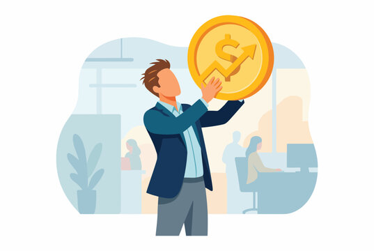 Employee Rewards and Business Growth Concept Illustration