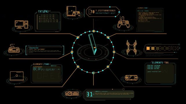 Animated infographics on the subject of modern gadgets