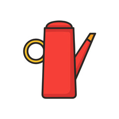 Red watering can with yellow accents © ikal