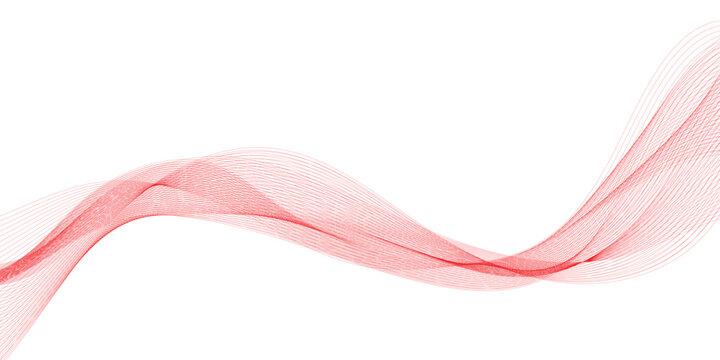 Abstract red dotted wave lines swooping  background