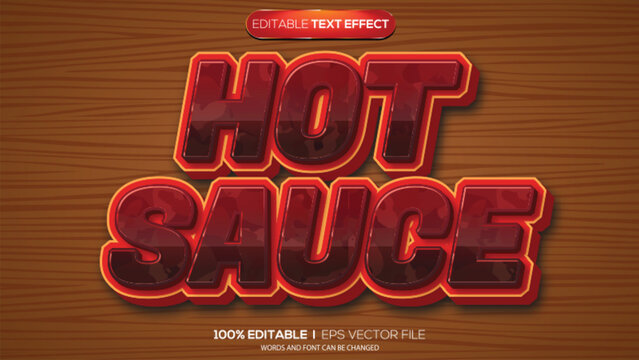 3d text effect hot sauce theme