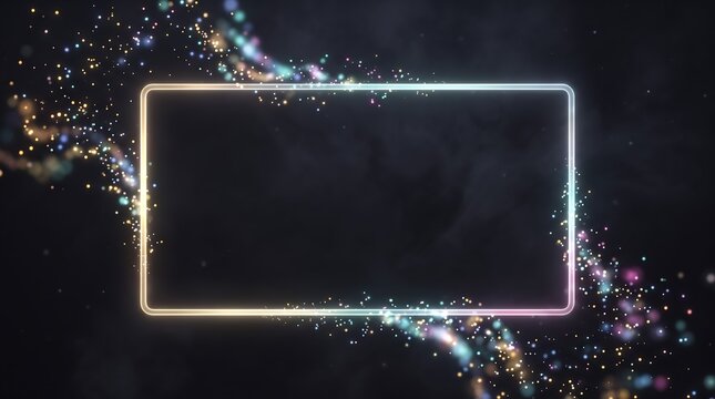 ふわりと光る粒子のボーダー