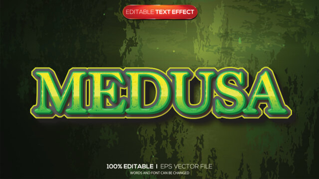 3d text effect medusa theme