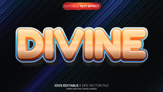 3d text effect divine theme