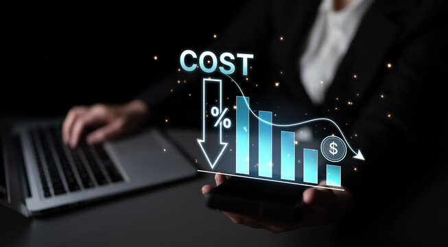 Cost reduction and cost saving through digital transformation, business cost optimization, operational cost reduction, financial saving, and resource efficiency strategies for business success. Spline