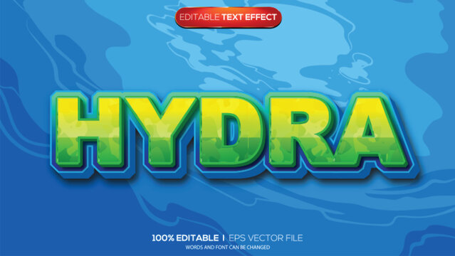 3d text effect hydra theme