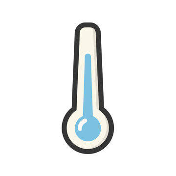 Stylized thermometer icon