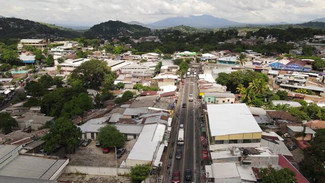 aerial view of the city of San Salvador