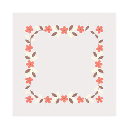 Obraz premium Simple Floral Border with Leaves