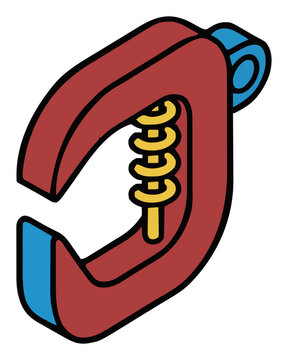 Isometric skyhook climbing hook mountaineering vecto.... Generative AI