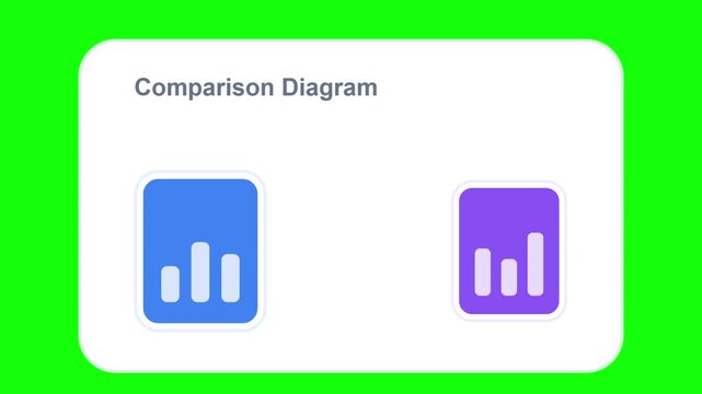 Business Comparison Infographic on Green Screen