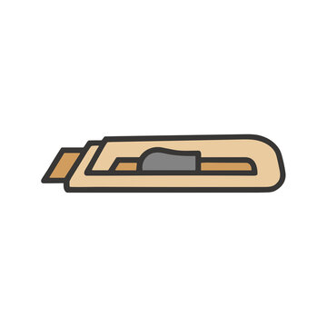 Stylized utility knife illustration
