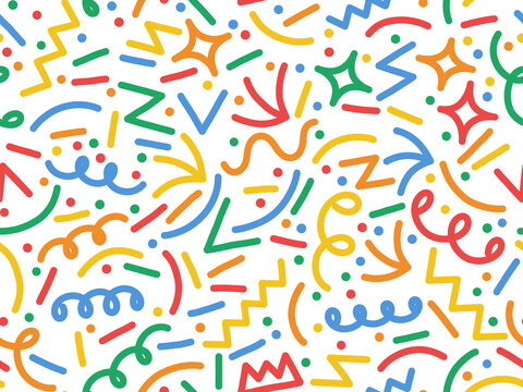 Seamless doddle background with arrows