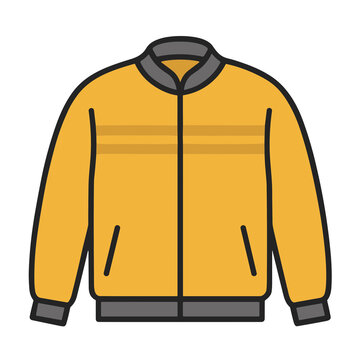 Yellow bomber jacket illustration