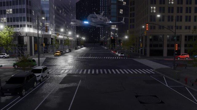 A science fiction scene in a fantasy world with spaceships and space stations.