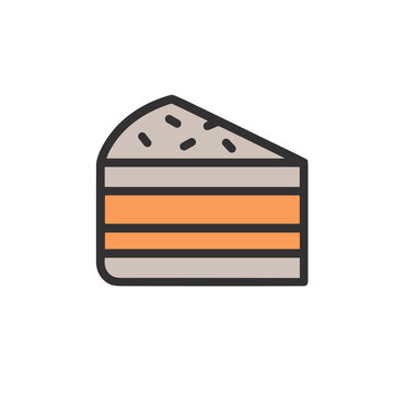 Layered cake slice icon