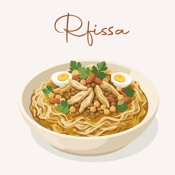 Traditional Moroccan Rfissa Chicken Dish