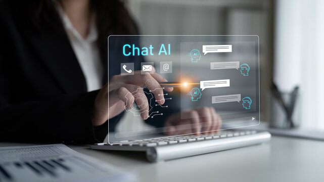 AI chatbot interface facilitates communication, chatbot, and AI interaction for automated user support and information exchange Latch