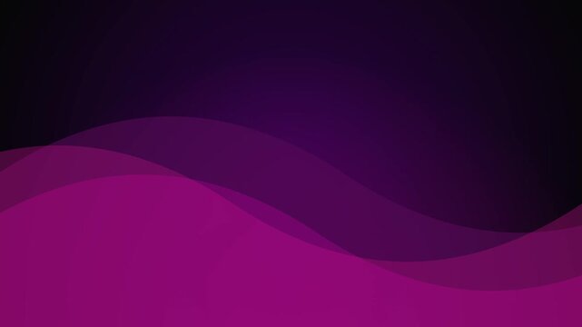 Abstract background of overlapping magenta and dark purple waves creating smooth curves against a black upper section with a white lower margin, featuring a minimalist digital vector style