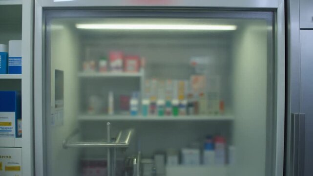 Pharmacy fridge door fogging
