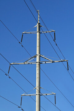 One transmission steel reinforced concrete power pole