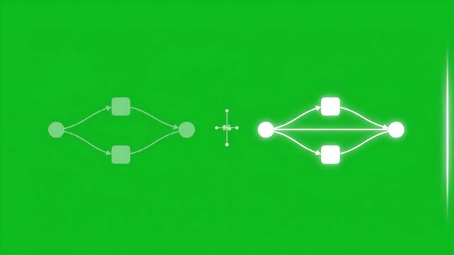 Green Screen Data Lineage Difference Detection and Comparison Animation