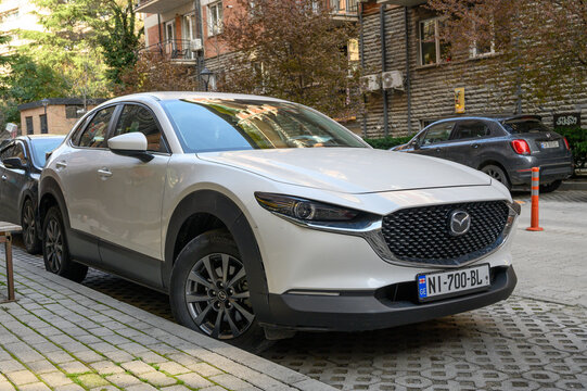  April 2, 2026, Tbilisi, Georgia Mazda CX-30 compact crossover SUV
