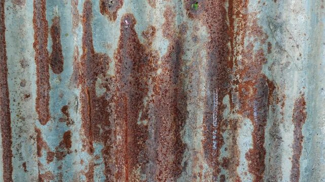 Old Rusty Corrugated Zinc Metal Sheet