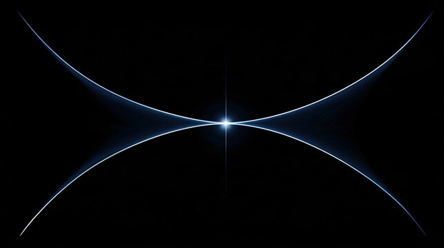 midpoint. Two parallel electric blue arcs connecting with a bright flash. STEM education sheets, lab safety posters, designed for biotech research communications, supports STEM education.