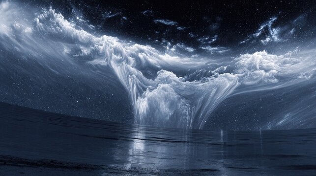 inflection. A dark matter vortex warping the fabric of spacetime, with light bending into impossible shapes. STEM education sheets, lab safety posters, designed for biotech research communications.