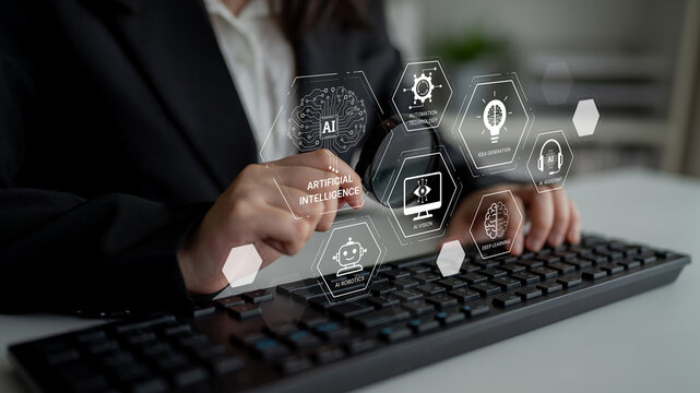 AI learning system involves deep learning, supervised machine learning, and natural language processing. AI learning diagram shows how AI advances learn in automation and data processing. Spline