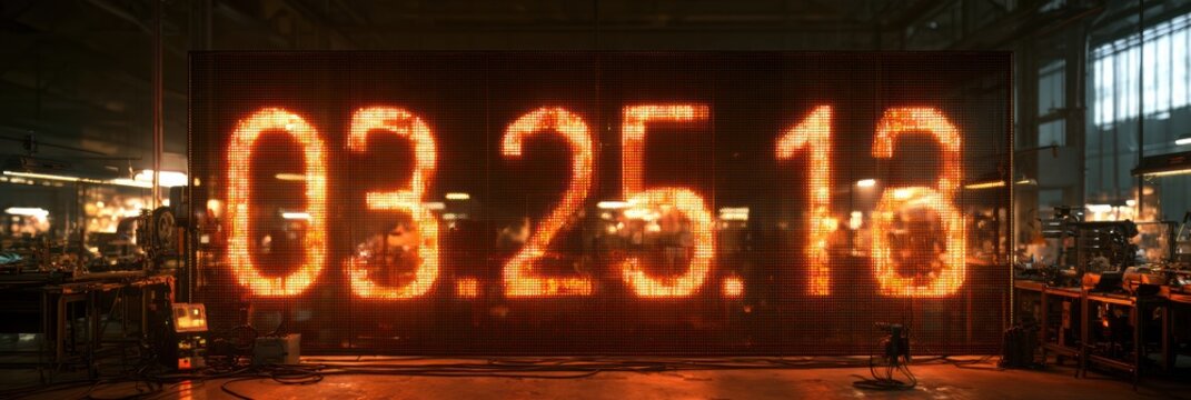 Factory production line is active with unit count numbers displayed on screens.