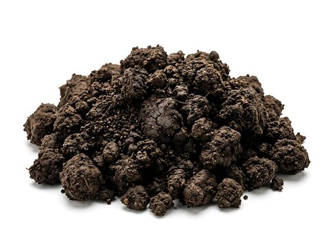 A pile of dark rich garden soil for planting
