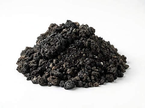 A pile of black coal rocks