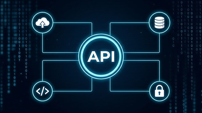 Conceptual illustration of application programming interface API integration