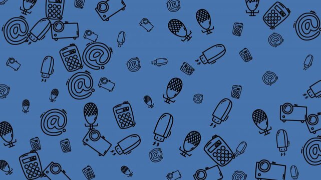 seamless pattern with blue screen for business theme video animation