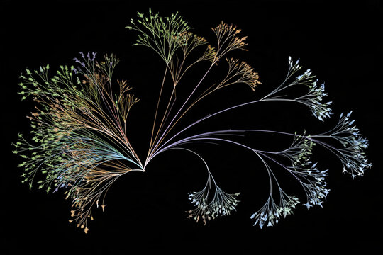 Branching phylogenetic tree for evolutionary biology concept