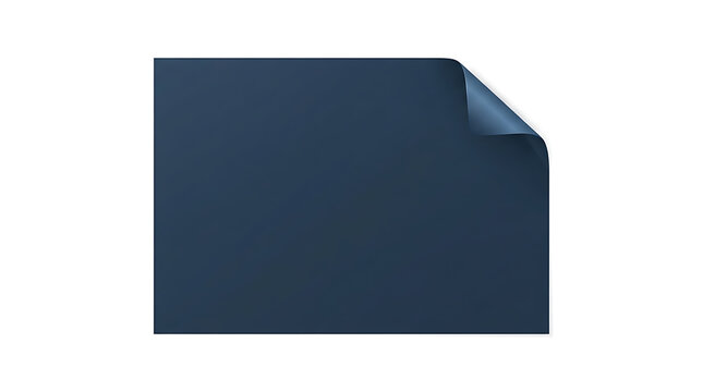 Dark Blue Curled Page Corner Template for Document Presentation and Digital Interface Design