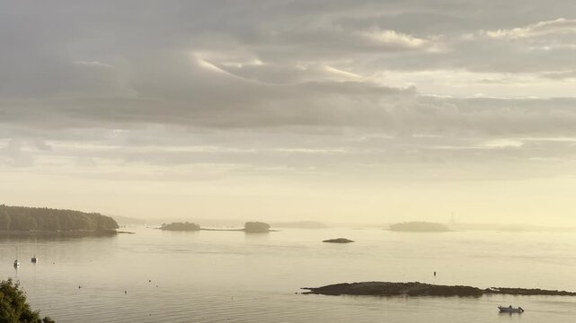 Serene Morning Casco Bay, Portland, Maine Coast
