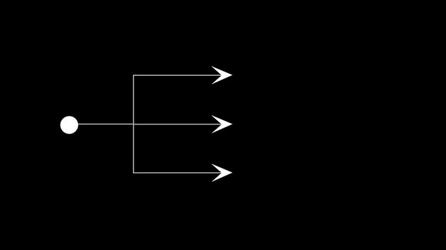 circular pulse wave spreading into sequential lines for signal transmission and data flow animation.