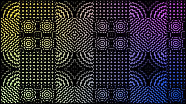 Abstract Geometric Pattern with Yellow and Purple Gradient