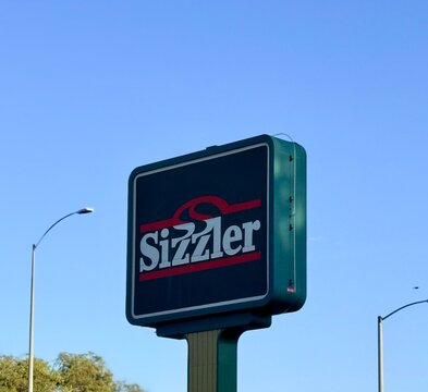Twin Falls, ID - USA - September 18, 2026 - Sign outside of a Sizzler restaurant
