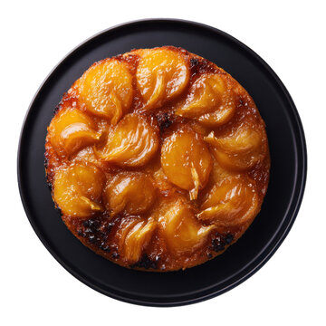 Top View of Freshly Baked Pear Tarte Tatin
