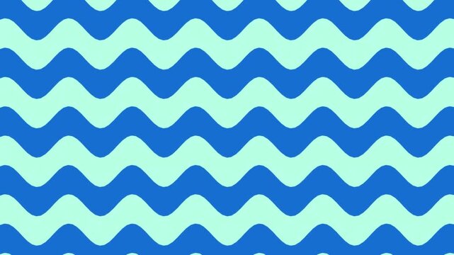 Blue and mint green wavy lines abstract motion background