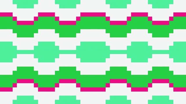 Vibrant pixel wave pattern retro gaming background