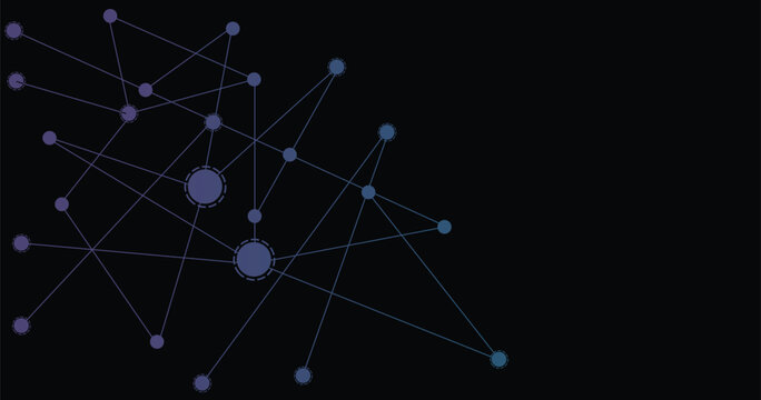 Abstract Network Connections with Nodes and Lines. 