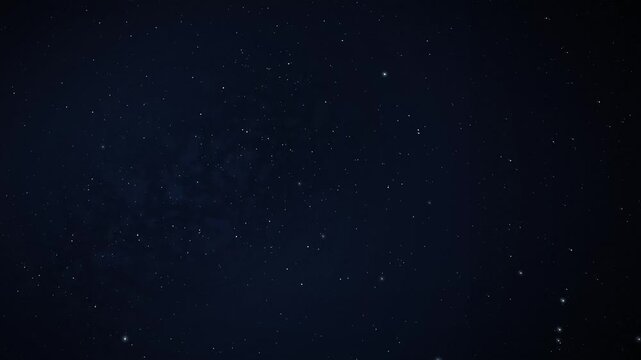 Deep space animation with twinkling ice blue stars drifting across a dark cosmic void