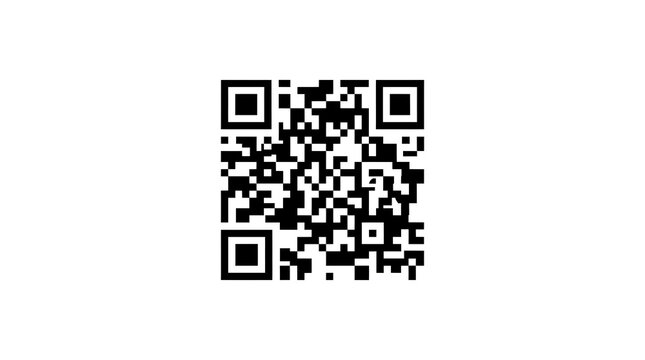 Qr code on white background