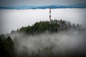 Mgła, góry, Malnik, Beskid Sądecki, lato © Maciej G. Szling