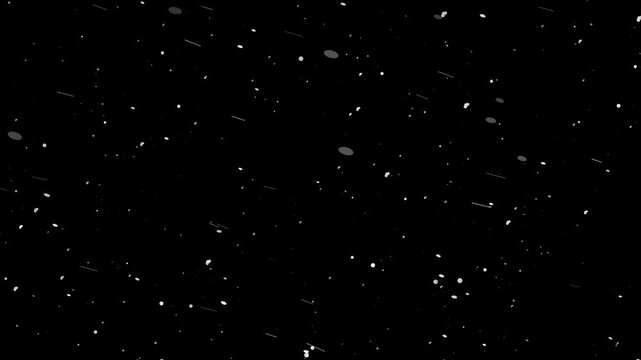 Realistic Cinematic Snowstorm Falling Particles Loop Background for Winter Video Overlays